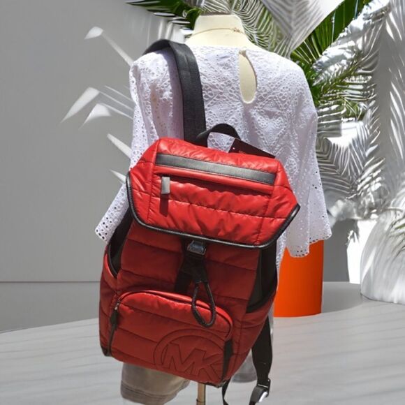 MICHAEL KORS BROOKLYN QUILTY LARGE BACKPACK LAPTOP SCHOOL WORK VACATION TRAVEL - Picture 11 of 14